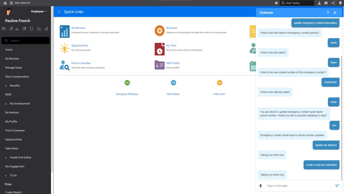 Schema van Infor Coleman AI.