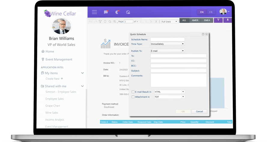 Afbeelding van Logi Analytics Platform tools.