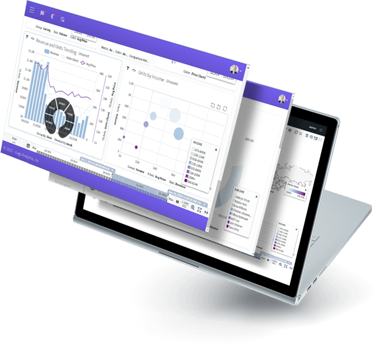 Screenshot van Logi Predict software.