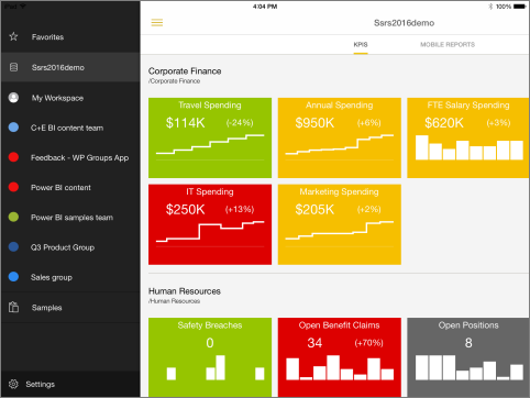 Afbeelding van SQL Server Reporting Services tools.