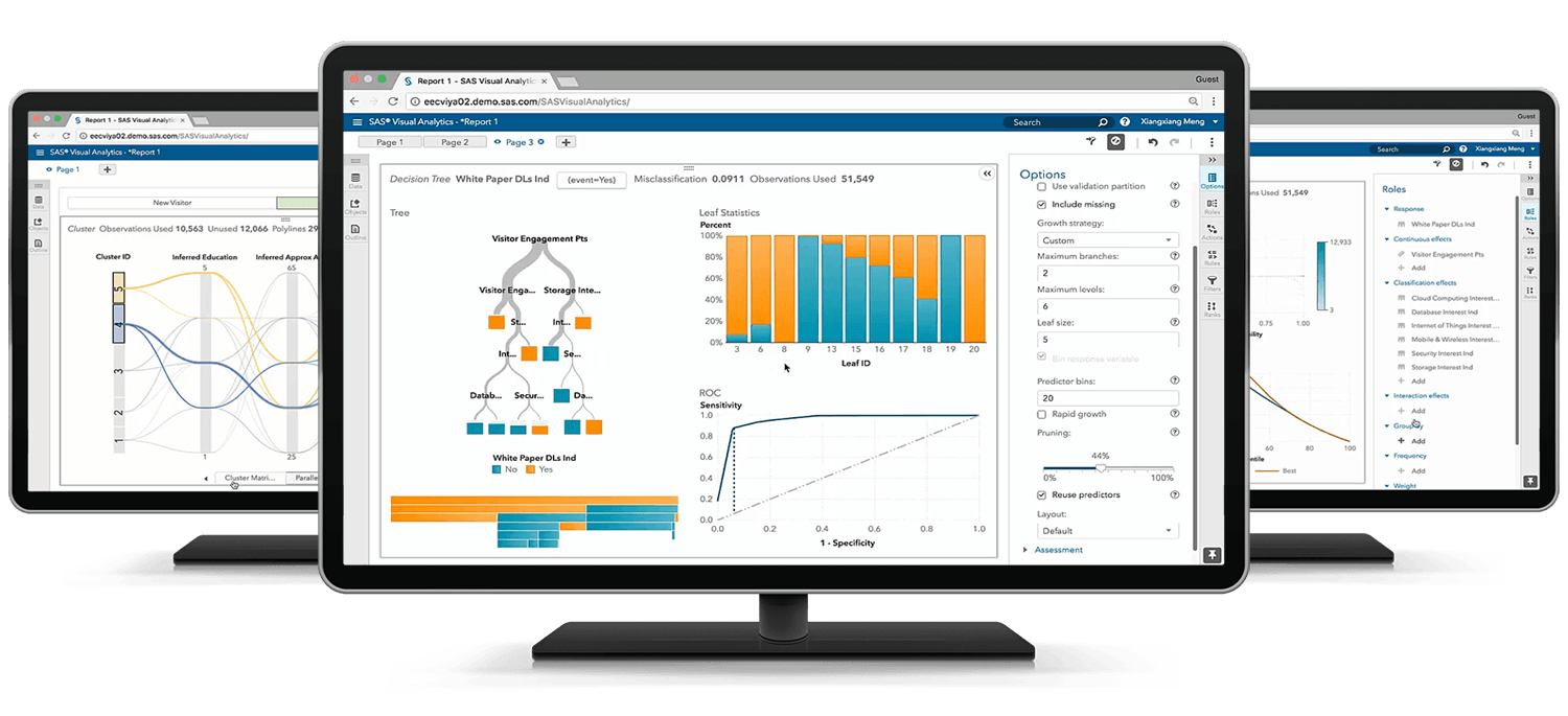 Afbeelding van SAS Advanced Analytics tools.