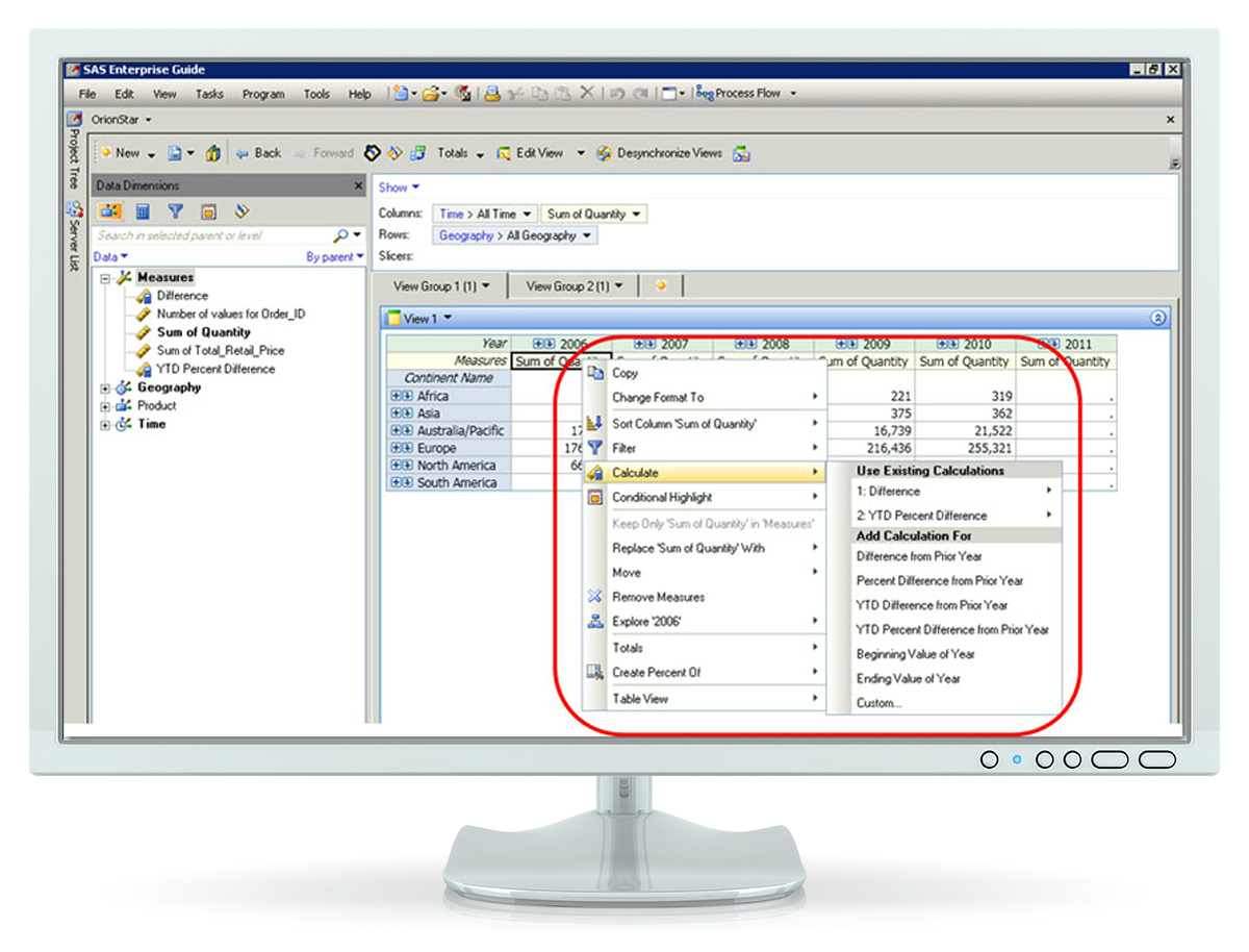 Schema van SAS Data Explorer.