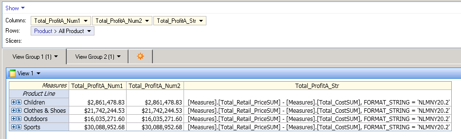 Schema van SAS OLAP Cubes.