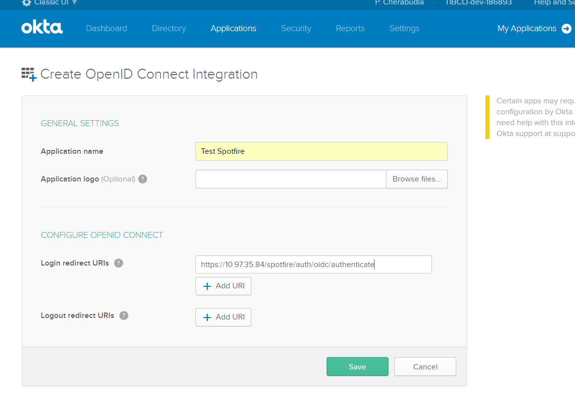 Screenshot van TIBCO Spotfire Server software.